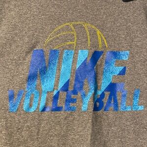 Nike Girl Volleyball Gray Long Sleeve Dryfit Tee